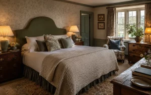 Cinco elementos para conseguir un dormitorio con aire de hotel rural británico